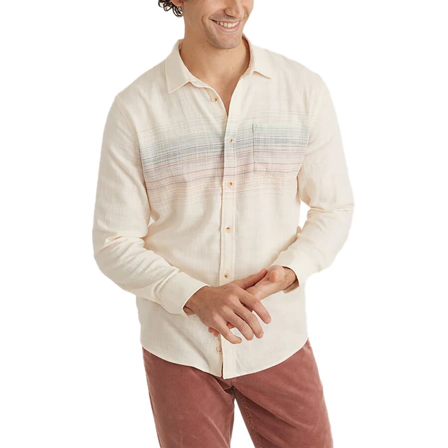 Placed Chest Baja Stripe Long-Sleeve Shirt - Men's