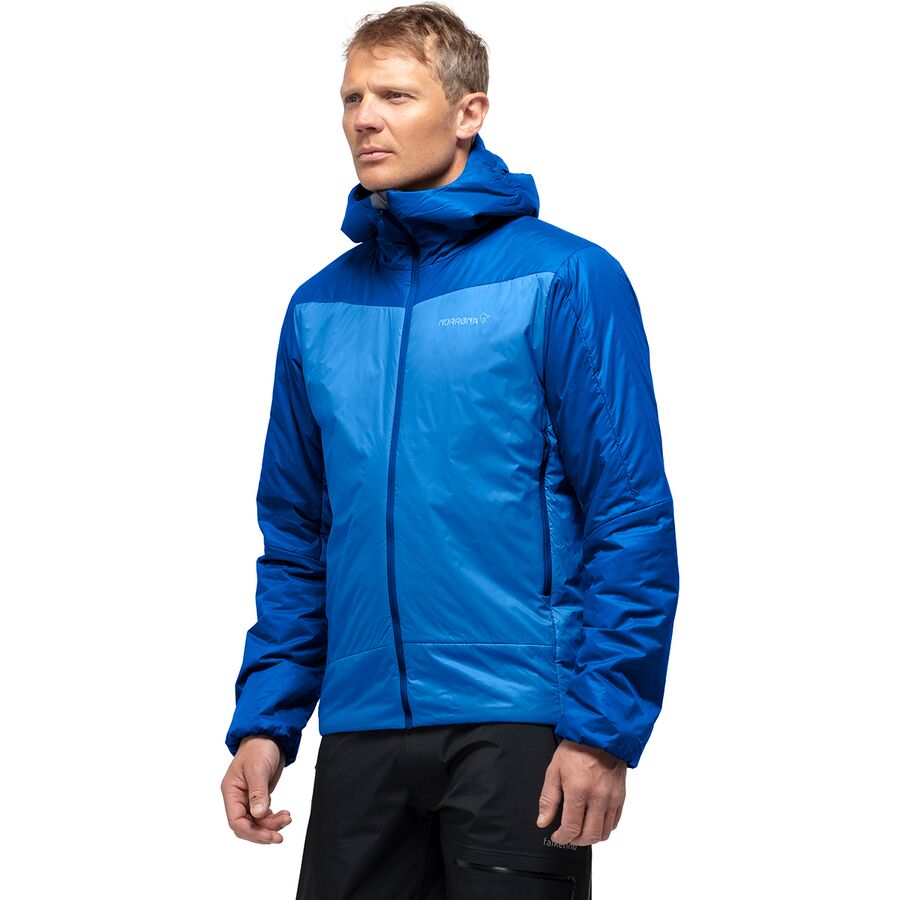 Veste Norrona Falketind Thermo60 Homme, Capuche, Bleu Indigo, Taille M - NEUVE