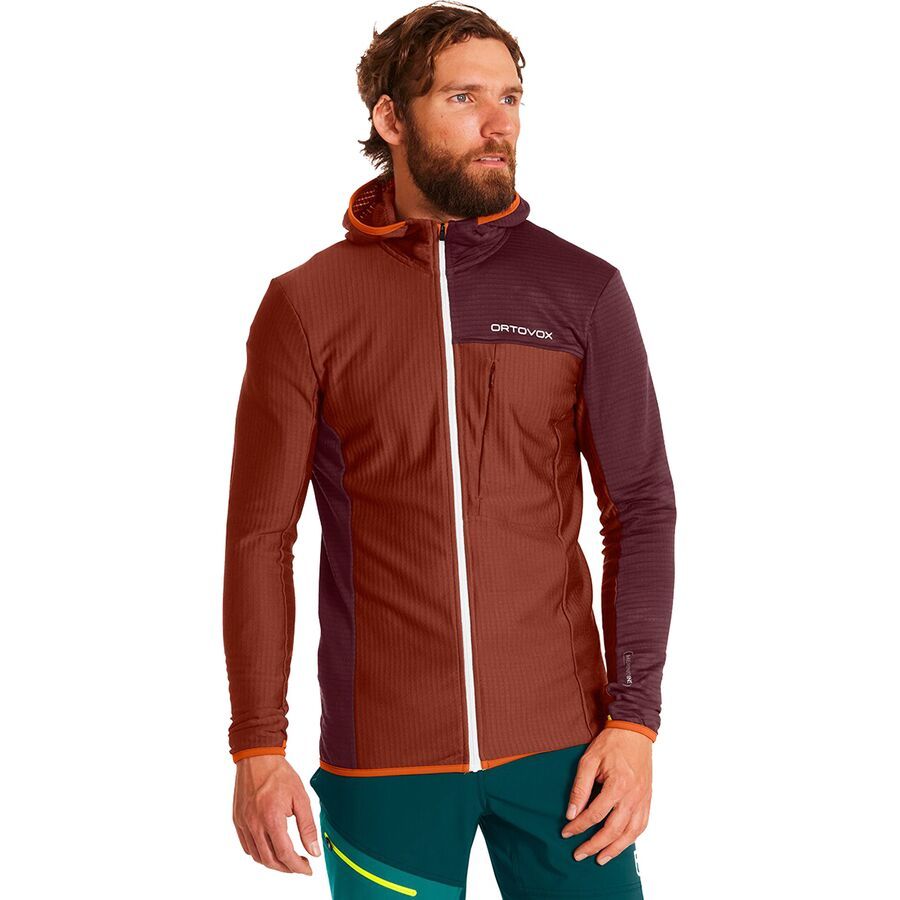 Fleece Light Grid Hooded Jacket - Men's