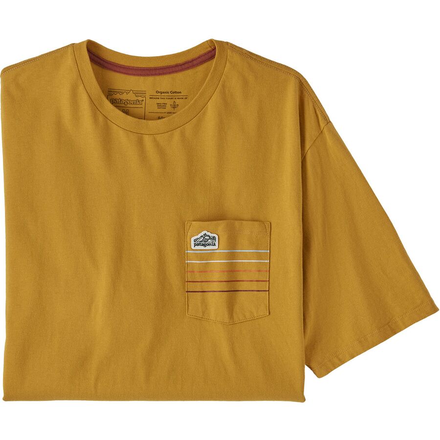 Line Logo Ridge Stripe Organic Pocket T-Shirt - Men's