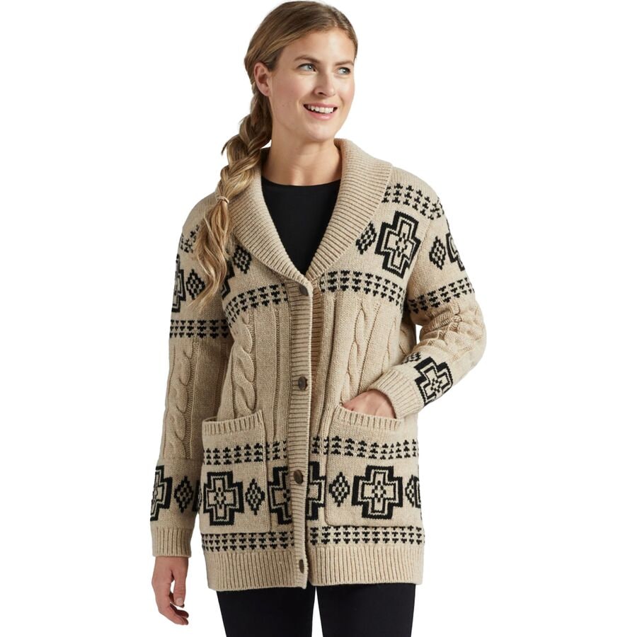 Lambswool Cable Cardigan - Women's