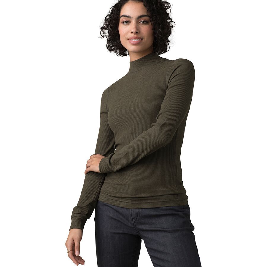 Foundation Rib Mock Neck Top - Women's