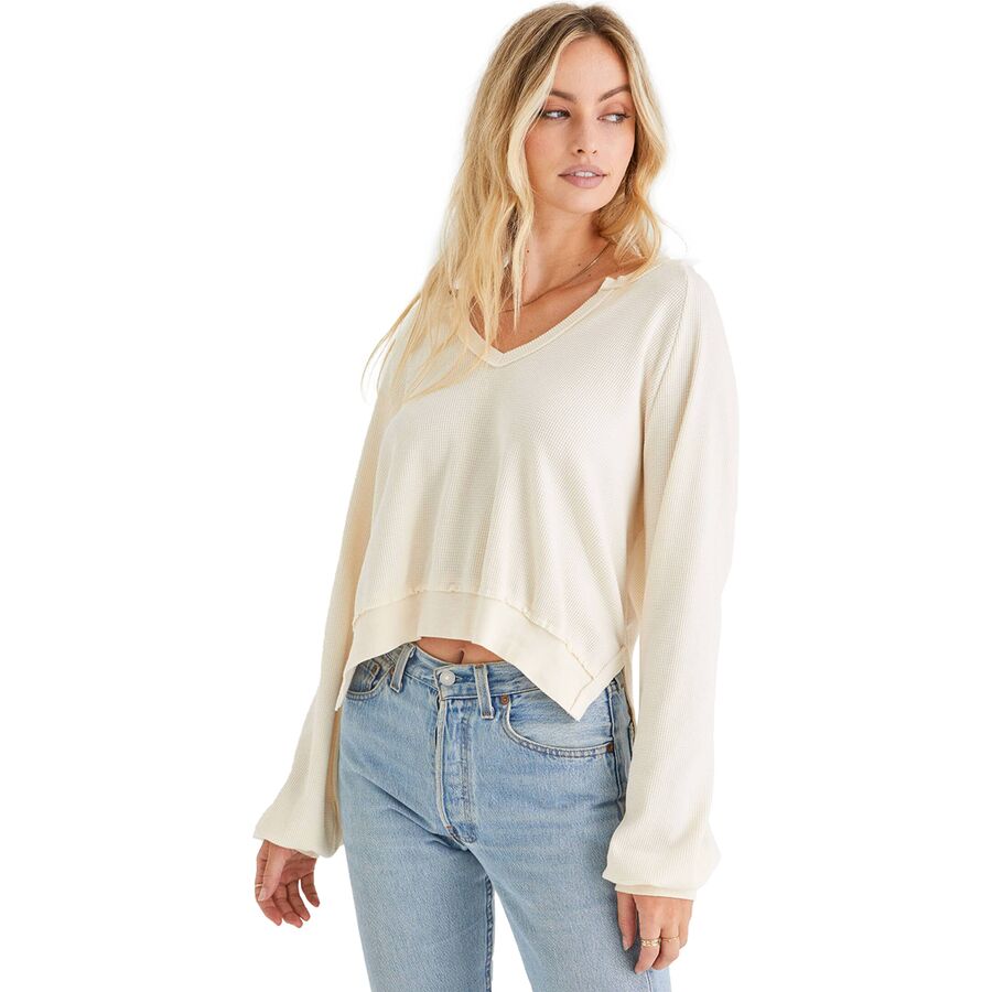 Callie Notch Neck Thermal Long-Sleeve Top - Women's