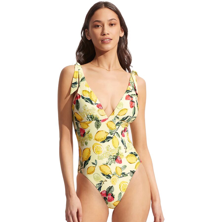 Lemoncello V Neck One-Piece Swimsuit - Women's