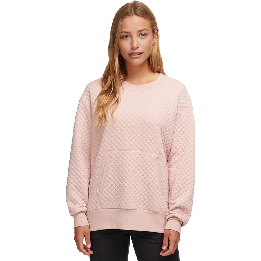Diamond Quilted Knit Pullover - Women's