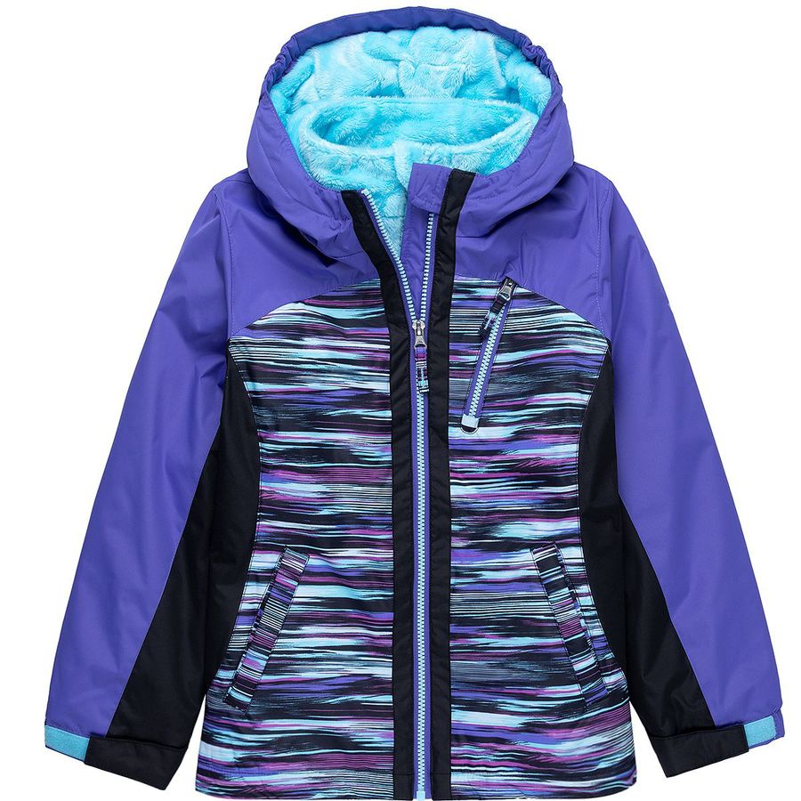 Colorblock Fleece Lined Jacket - Girls'
