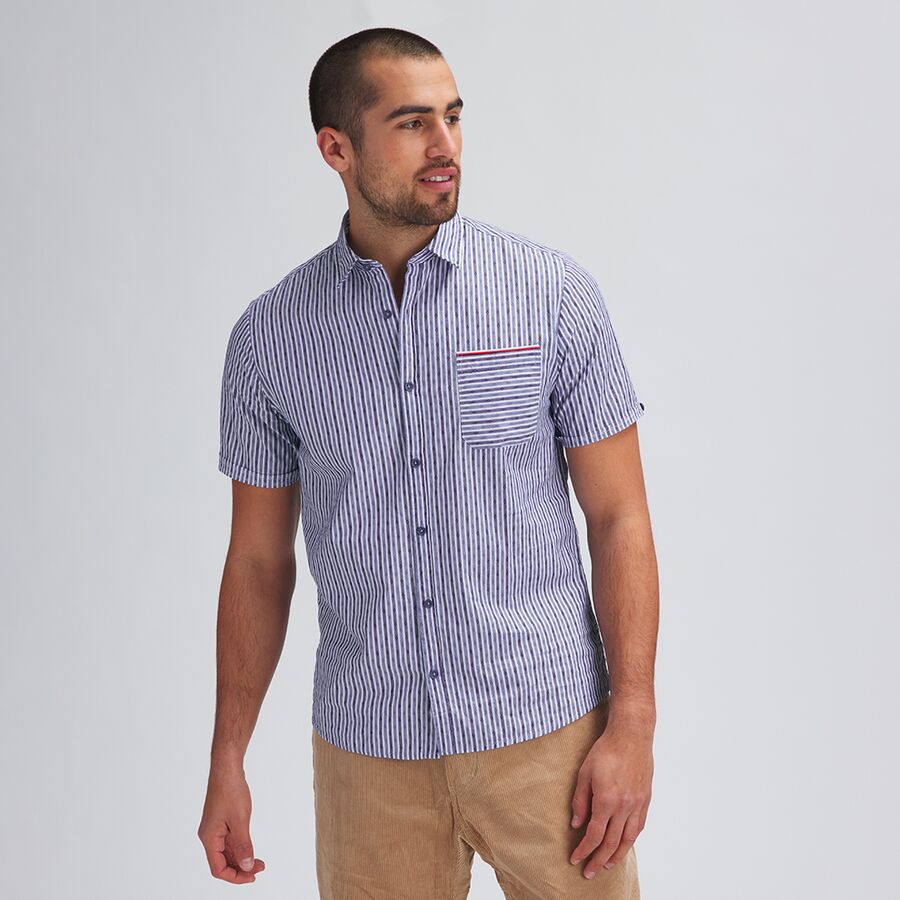 Stripe Short-Sleeve Button-Down Shirt - Men's