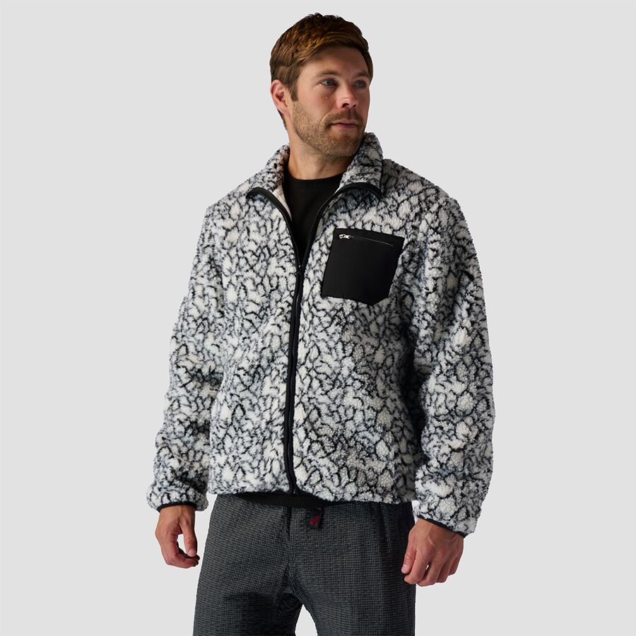 High Pile Printed Fleece Jacket - Men's