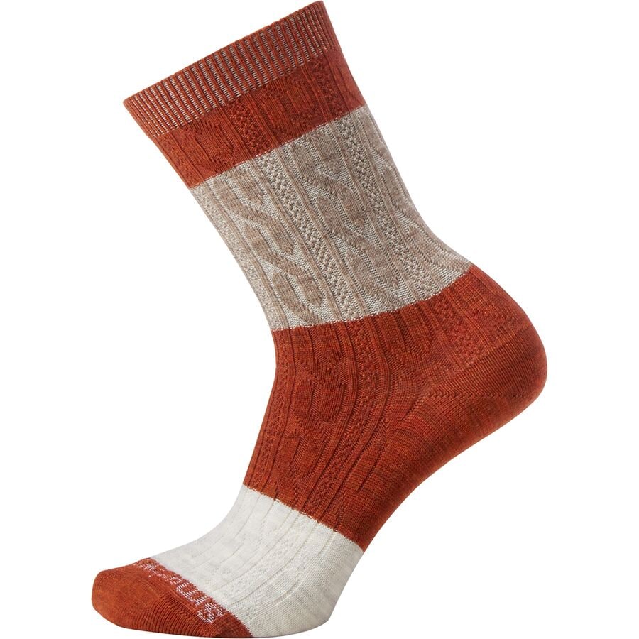 Everyday Color Block Cable Crew Sock - Women's