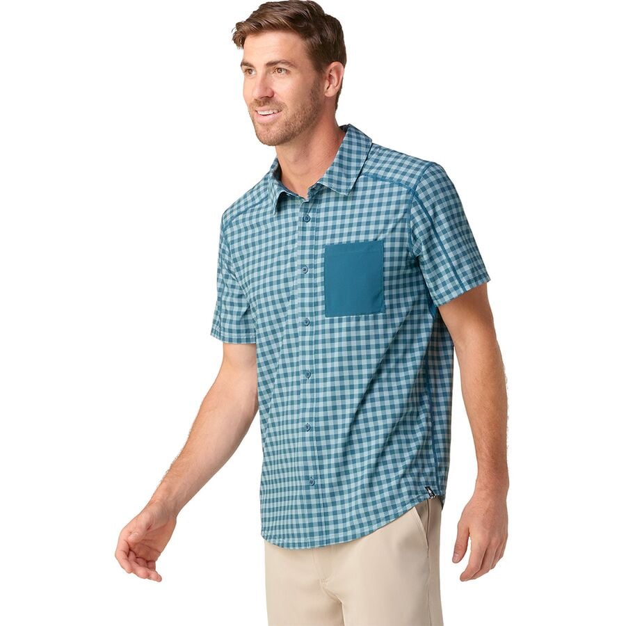 Printed Short-Sleeve Button Down Shirt - Men's