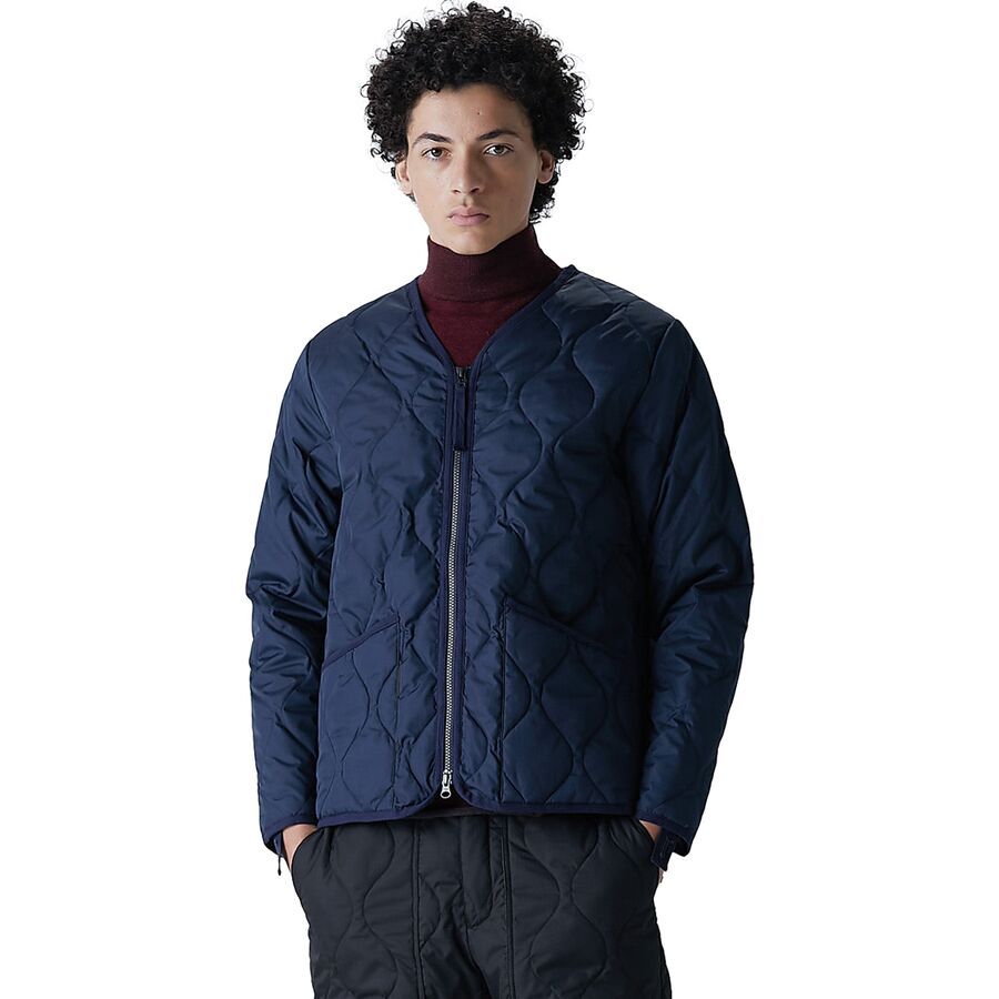 Military Zip V-Neck Down Jacket - Men's