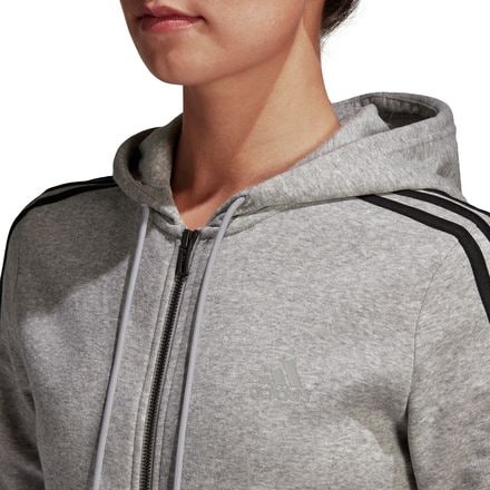 Adidas - Essentials 3 Stripes Fleece Full Zip Hoodie - Women's