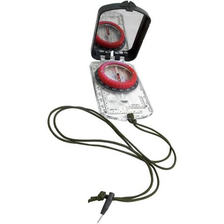 Alpine Mountain Gear - Compass with Mirror and Adjustable Declination Tool