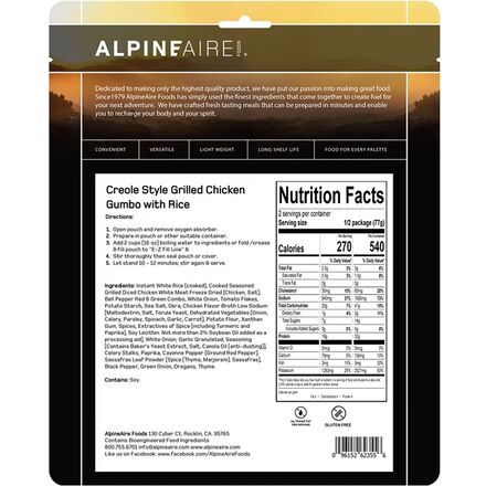 AlpineAire - Creole Grilled Chicken Gumbo with Rice