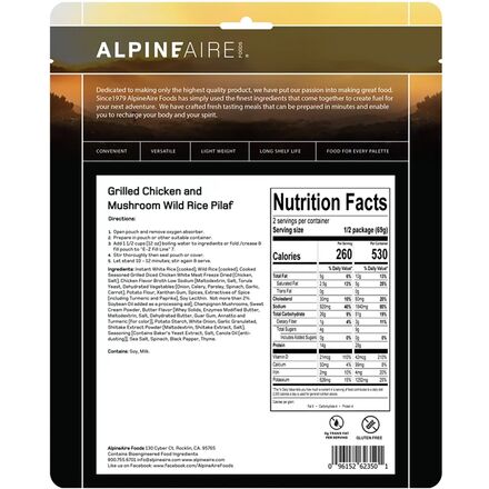 AlpineAire - Grilled Chicken and Mushroom Wild Rice Pilaf