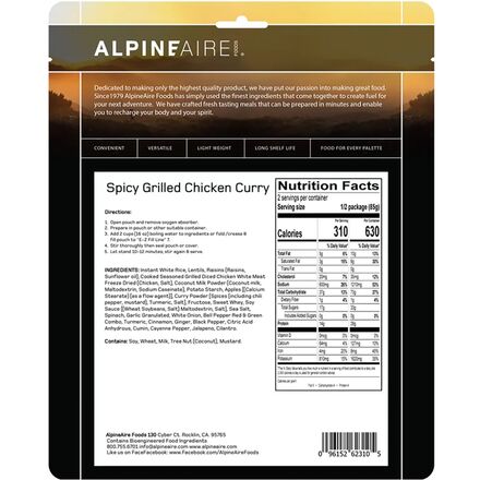 AlpineAire - Spicy Grilled Chicken Curry