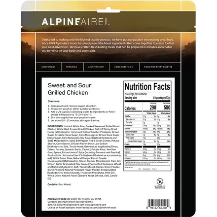 AlpineAire - Sweet & Sour Grilled Chicken