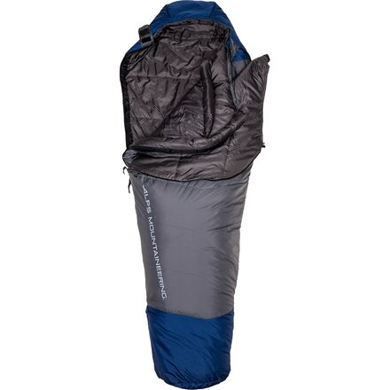 ALPS Mountaineering - Lightning System Sleeping Bag: 30/15F Synthetic - Charcoal/Navy (C)