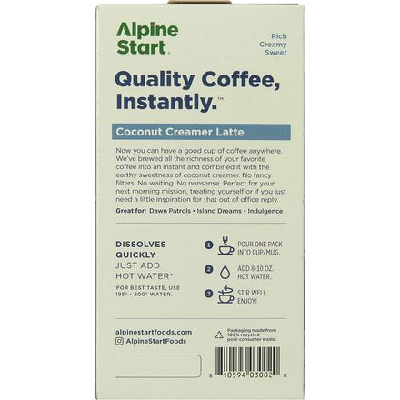 Alpine Start - Coconut Creamer Instant Coffee - 5-Pack
