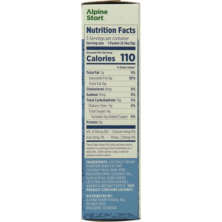 Alpine Start - Coconut Creamer Instant Coffee - 5-Pack