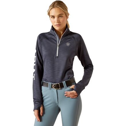 Ariat - Tek Team 1/2-Zip Sweatshirt - Women's - Ombre Blue Heather