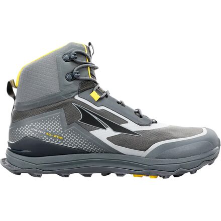 Altra - Lone Peak All-Weather Mid Hiking Shoe - Men's - Gray/Yellow