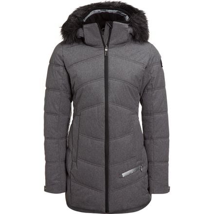 Avalanche - Faux Fur Hooded Chevron Insulated Jacket - Women's