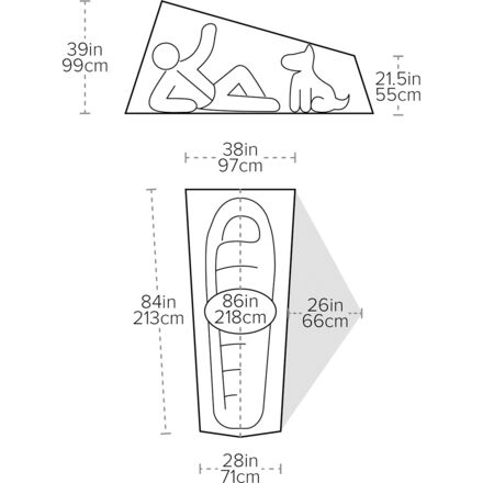 Big Agnes - Tiger Wall UL1 Tent: 1-Person 3-Season