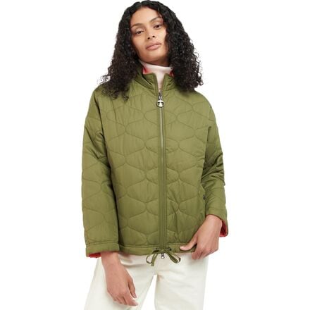 Barbour - Reversible Apia Quilt Jacket - Women's - Olive Tree/Pink Punch