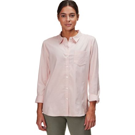 Backcountry - Stripe Woven Long-Sleeve Shirt - Women's - Pink Sunset Stripe