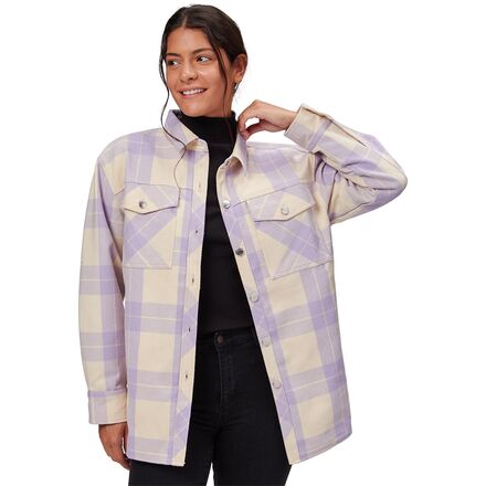 Backcountry - Lontra Oversized Shirt Jacket - Women's-Past Season - Vervain Plaid