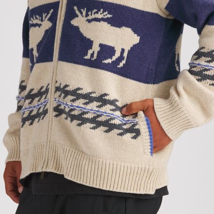 Backcountry - Merino Wool/Organic Cotton Textured Cardigan Sweater - Men's