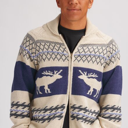 Backcountry - Merino Wool/Organic Cotton Textured Cardigan Sweater - Men's
