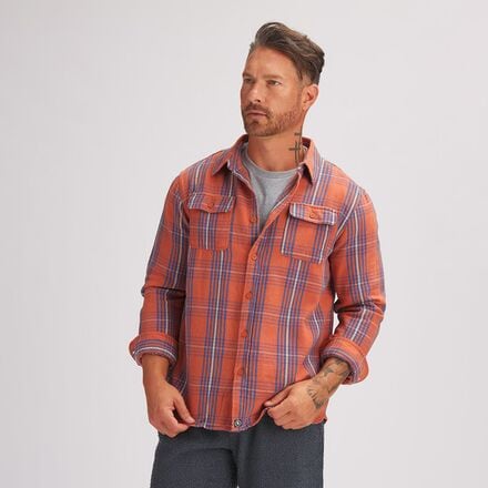 Backcountry - Flannel Button Down Shirt - Men's - Orange Plaid