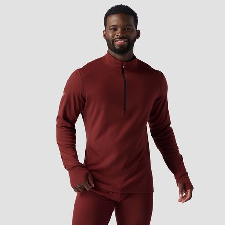 Backcountry - Spruces Mid-Weight Merino Baselayer 1/4-Zip Top - Men's - Fired Brick