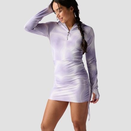 Backcountry - SunTrace Dress - Women's - Lavender Gray Topo Print