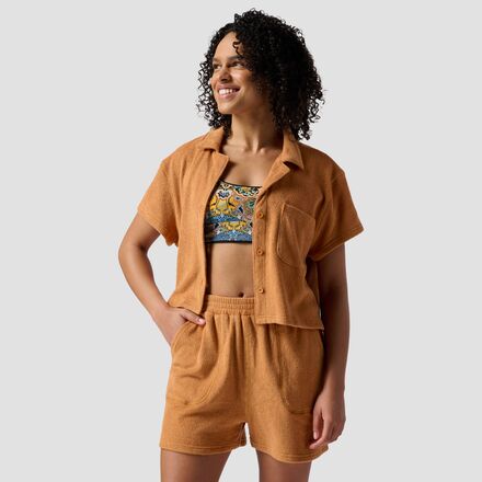Backcountry - Terry Button-Down Shirt - Women's - Biscuit