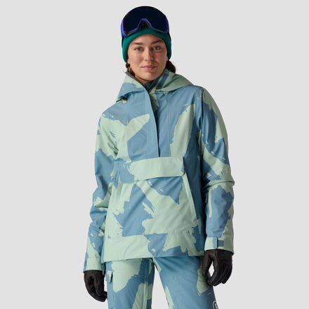 Backcountry - Last Chair Stretch Insulated Anorak - Women's - Goblin Blue Check Camo