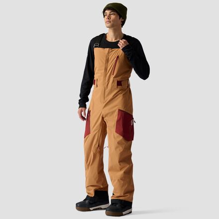 Backcountry - Last Chair Stretch Insulated Bib Pant - Men's - Brown Sugar/Fired Brick