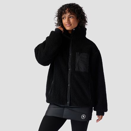 Backcountry - Mixed Fabric Fleece Jacket - Women's - Black