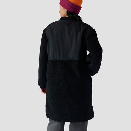 Backcountry - Mixed Fabric Fleece Long Coat - Women's