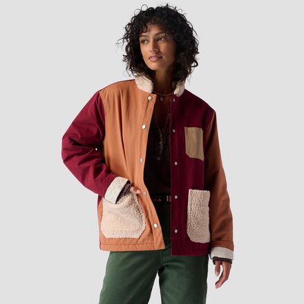 Backcountry - Patchwork Overcoat - Women's - Fired Brick Combo