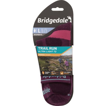 Bridgedale - Trail Run UL T2 Merino Performance 3/4 Crew Sock - Women's