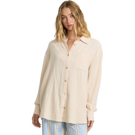 Wanderer Solid Ls Wvn Top - Women's