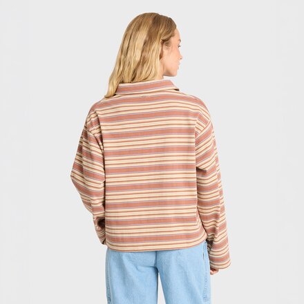 Billabong - Sugar Stripe Long-Sleeve Polo Top - Women's