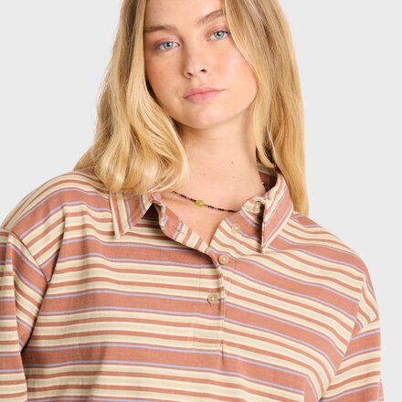 Billabong - Sugar Stripe Long-Sleeve Polo Top - Women's
