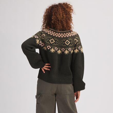 Basin and Range - Diamond Fair Isle Crewneck Cardigan - Women's