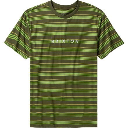 Brixton - Hilt Alpha Line Short-Sleeve Knit T-Shirt - Men's - Military Olive/Sun Green/Yello