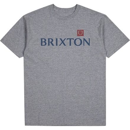 Brixton - Alpha Shield T-Shirt - Men's - Heather Grey