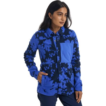 Burton - Hearth Snap-Up Fleece Jacket - Women's - Amparo Blue Camellia